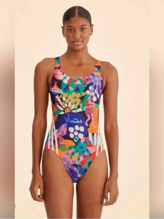 FARM Rio Adidas - Scoop-Back Swimsuit - Picture 1 of 7
